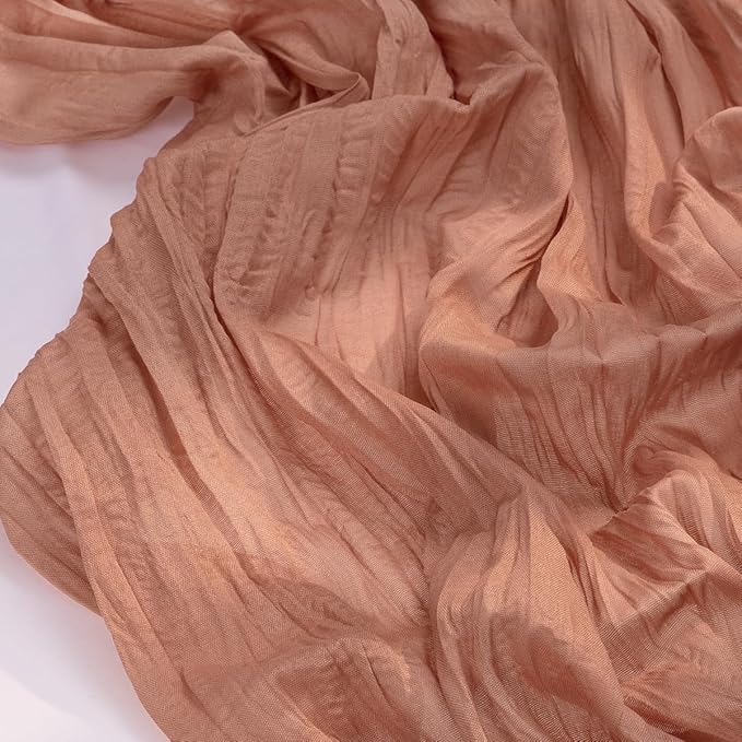 Socomi 10pcs Dusty Rose Summer Cheesecloth Table Runner Boho Rustic Gauze 120 inch 10FT Cheese Cloth Sheer Runner for Wedding Party Baby Shower Birthday Home Decor Holiday Decorations