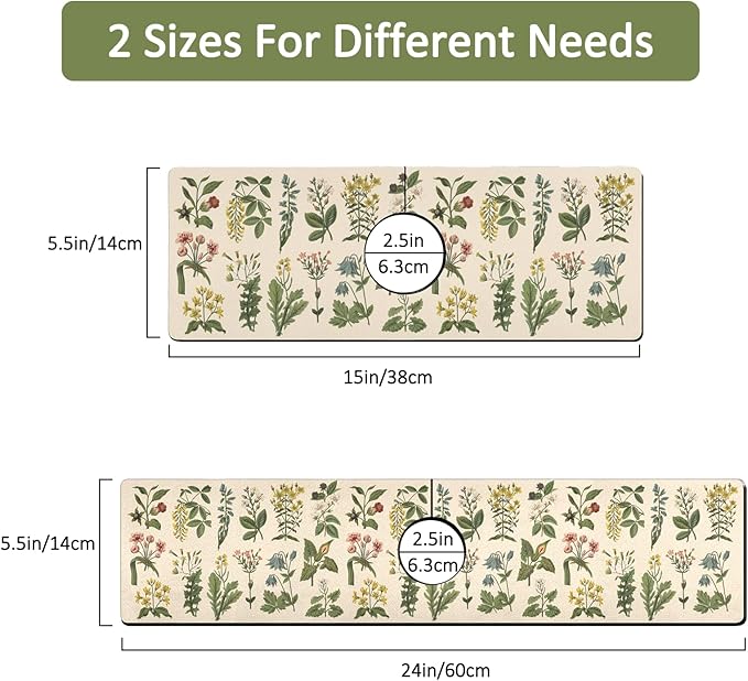 2 Pack 2 Pack Kitchen Sink Splash Guard Faucet Mat 24" X 5.5" Floral Absorbent Fast Drying Mat Faucet Draining Mat Sink Splash Guard Behind Faucet Drip Catcher for Kitchen Bathroom