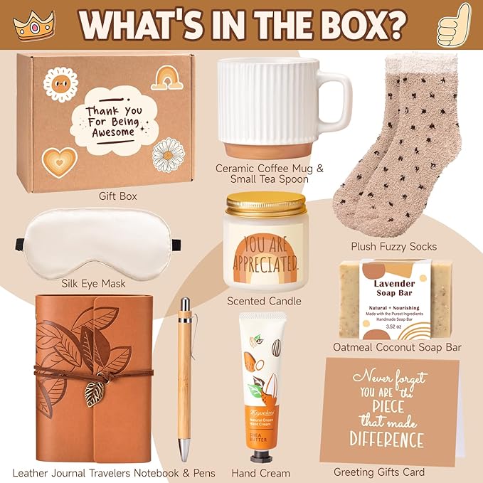 Suhctuptx Administrative Professional Day Gifts, Employee Appreciation Gifts, Thank You Gift Basket Christmas Ideas Box for Women Coworkers Teacher Nurse Friends Mom Her Secretary Employees Farewell