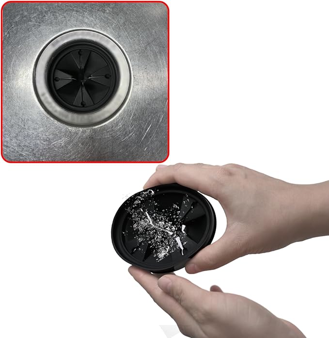 3 1/8" Garbage Disposal Sink Baffle QCB-AM Splash Guard for Insinkerator, Garbage Disposal Quiet Collar Drain Plugs Cover Splash Guard Replacement for InSinkErator Evolution Series(Black)