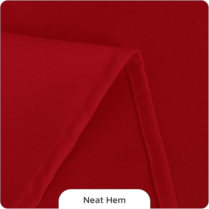 Fitable 8 Pack Round Tablecloths: Stain Resistant Wrinkle Free Circle Table Clothes, Washable Reusable Polyester Table Covers for Wedding Party Birthday Banquet Reception(Red, 120 Inch)