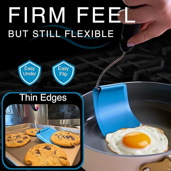 Adjustable Angle Spatula - New PPSU material - Turner and Flipper for Eggs, Pancakes, Burgers - Swappable Spatula Heads - Thin, Heat Resistant - Non-Stick Cookware Safe