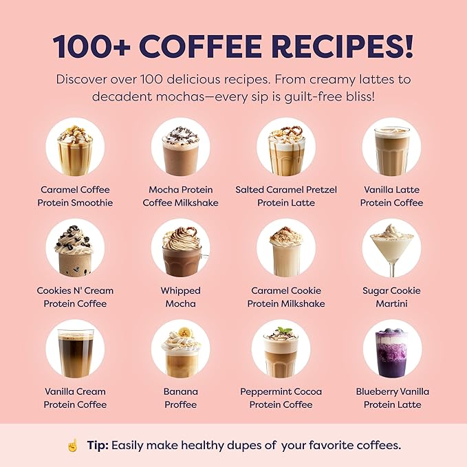 Hazelnut Protein Iced Coffee - Premium Whey Protein & Instant Iced Coffees - 100% Natural Cold Brew - Zero Artificial Flavors & Sweeteners, 80 mg Caffeine Per Serving, No Added Sugar, 20 Servings