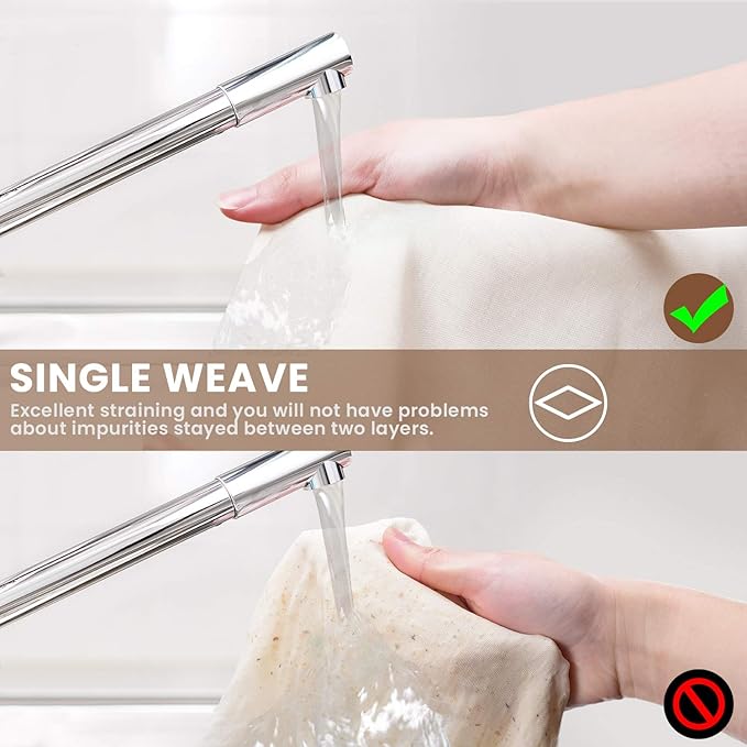 Precut Cheesecloth, 15 x 15'' 10 Pack, Grade 100, Ultra Fine Cheese Cloth for Straining & Cooking, 100% Unbleached Cotton Muslin Cloth for Making Cheese