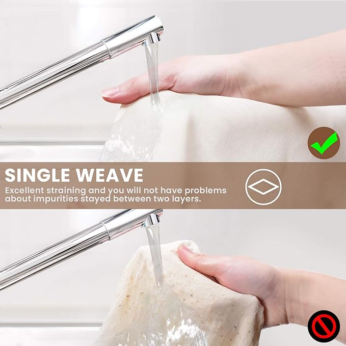 Precut Cheesecloth, 20 x 20'' 10 Pack, Grade 100, Ultra Fine Cheese Cloth for Straining & Cooking, 100% Unbleached Cotton Muslin Cloth for Making Cheese