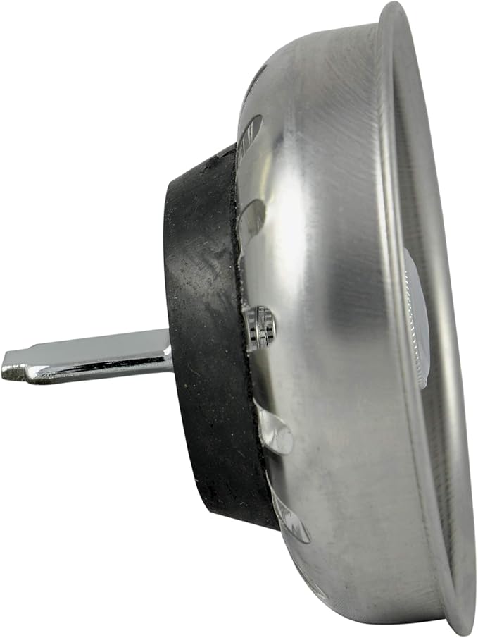 Danco 88275 3-1/4 inch Kitchen Sink Basket Strainer Splash Guard with Stationary Post, Stainless Steel
