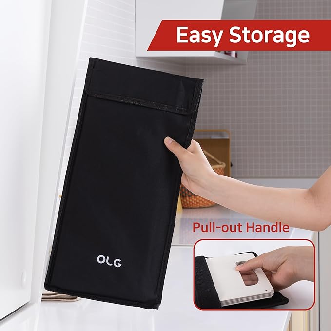 OLG Stove Guard Splatter Shield - Premium Oil Splash Guards for Kitchen Frying - Heat-Resistant, Easy-Clean, Adjustable Panels for Ultimate Protection