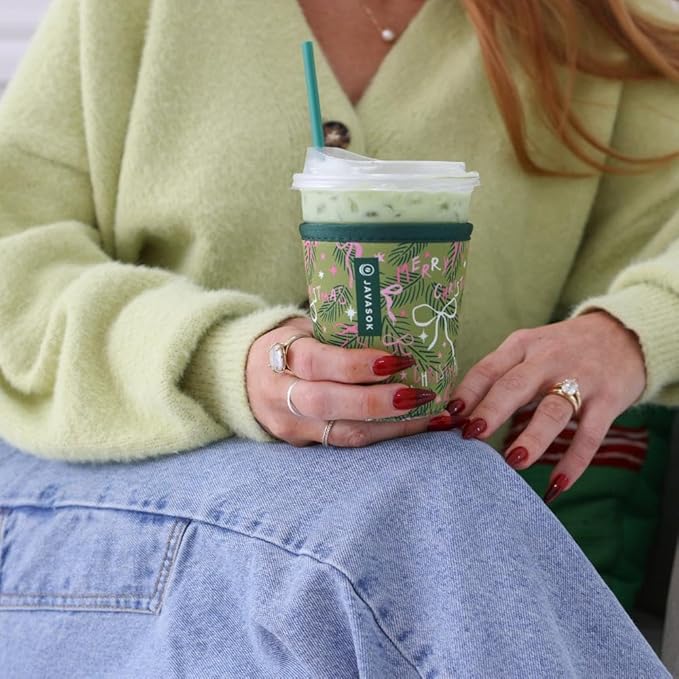 Sok It JavaSok Iced Coffee & Cold Soda Insulated Neoprene Cup Sleeve (Tied with Cheer, Large: 30-32oz)
