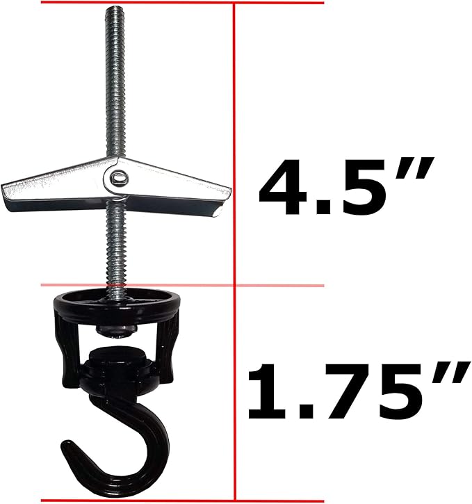 Swivel Hook Hangers, Multi-functional for Hanging, Screws and Anchors Included, 2 Sets Per Pack (White)