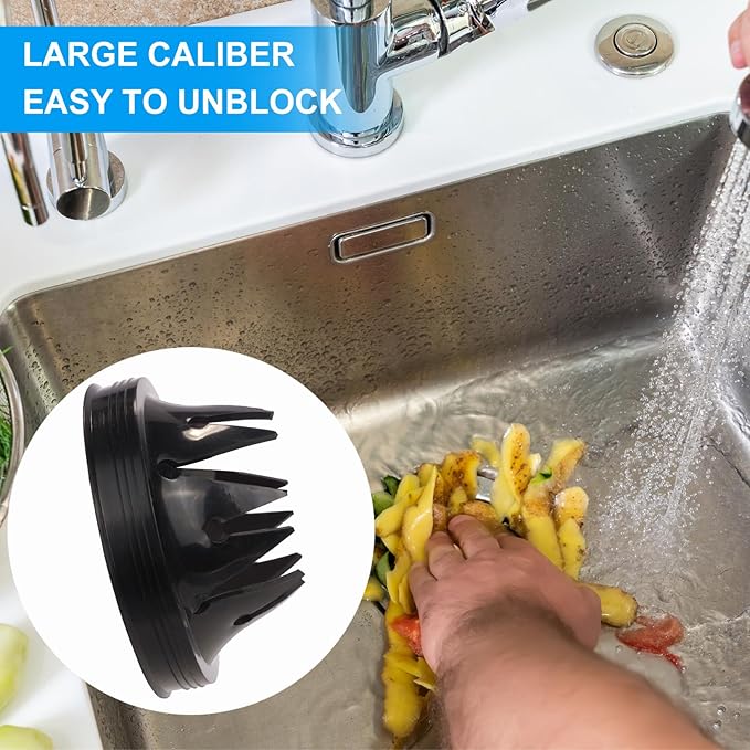 3 1/8" Inch Garbage Disposal Splash Guard with Garbage Disposal Drain Cover for Sink,Rubber Garbage Guard and Garbage Disposal Stopper for Whirlaway, Waste King, and GE Models (Black 3 1/8 in)