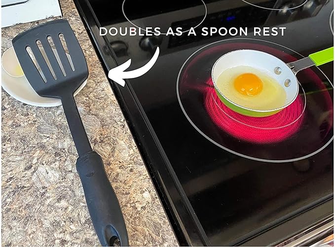 THE ORIGINAL Crack'em Egg Cracker & Spoon Rest (Limited Edition Aqua 3-Pack) - Perfectly Cracks Eggs & Contains Messes - Easy to Use & Clean - Great for Kids - Prevents Broken Yolks
