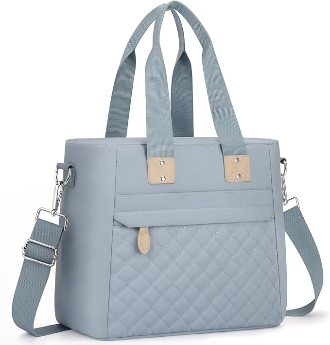 Insulated Lunch Box for Women & Men - Large Thermal Lunch Bag Women with Removable Shoulder Strap, Reusable Lunch Cooler Tote Bags Purse for Adults Work, Picnic, Hiking, Beach, Travel, Large, Blue