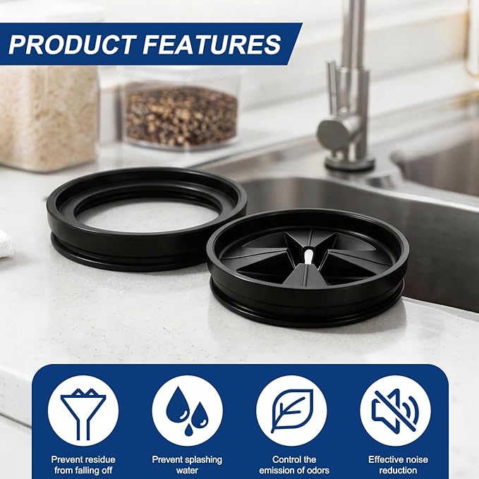 Garbage Disposal Splash Guard for InSinkErator BUK-OO BUK-00 for Badger Disposal Replacement Rubber Drain Insert Sink Baffle for Badger 1/5/5XP/100/500