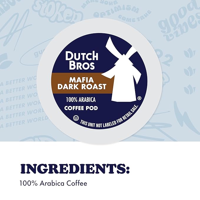 Dutch Bros® Mafia Dark Roast, 60 Count, Dark Roast, Single Serve Coffee Pods for Keurig K-Cup Brewers