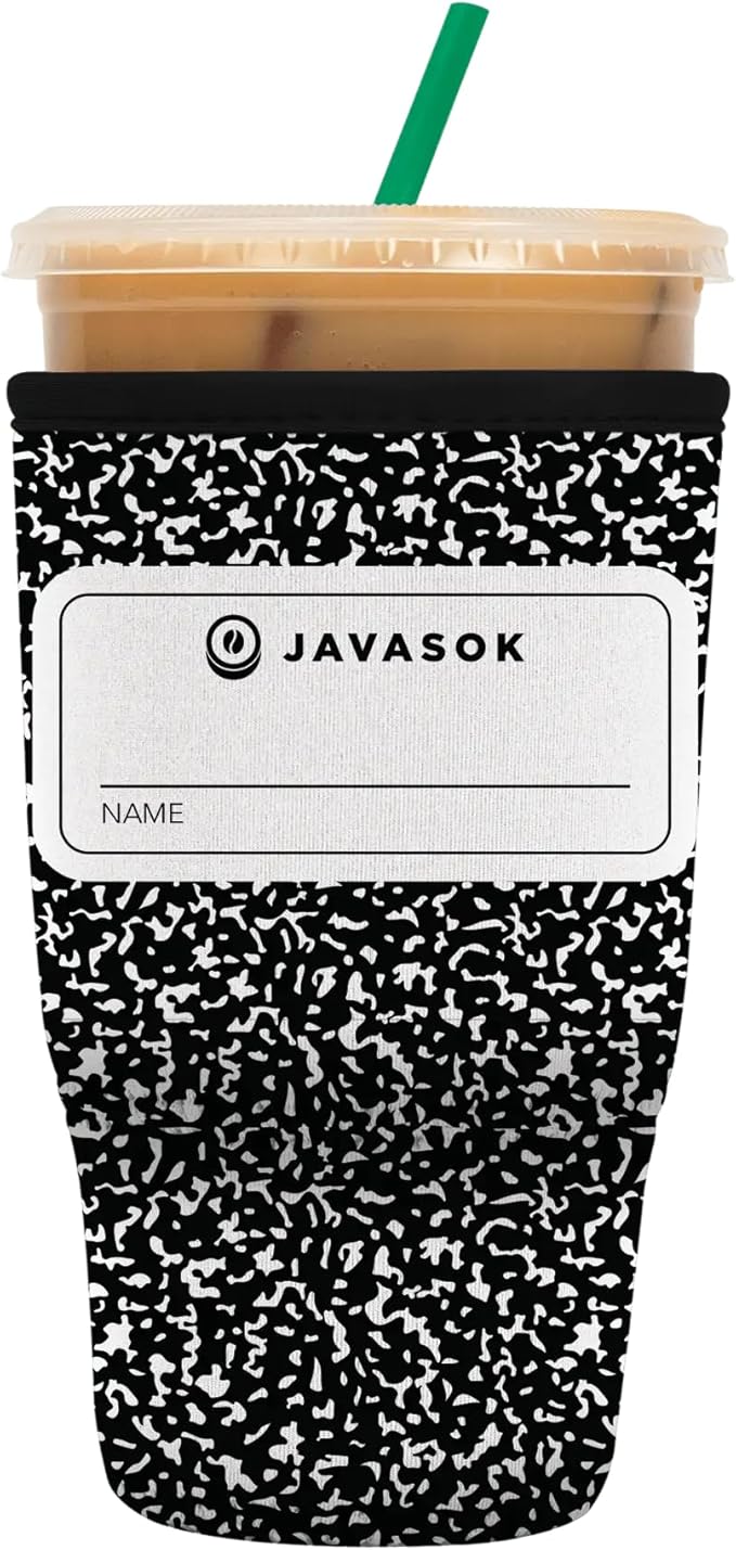 Sok It JavaSok Iced Coffee & Cold Soda Insulated Neoprene Cup Sleeve (Compose Yourself, Large: 30-32oz)