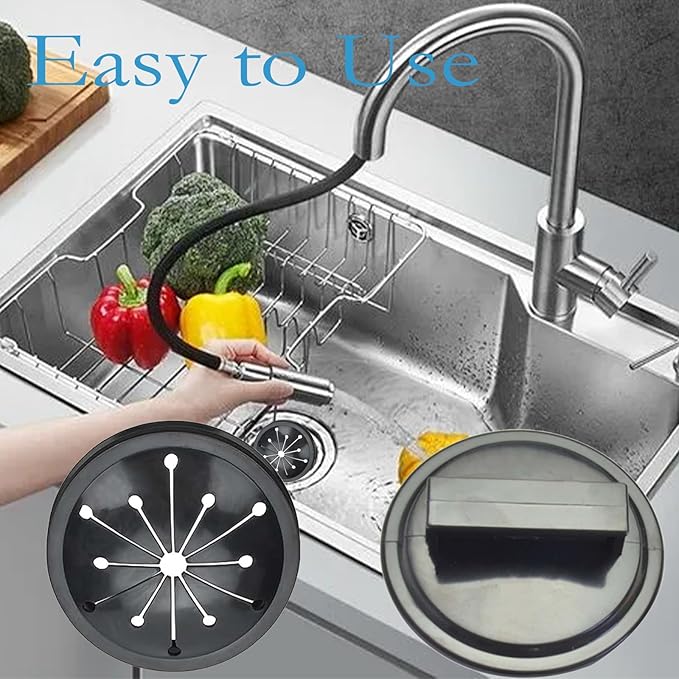 3 Inch Garbage Disposal Splash Guard Collar Sink Stopper Universal Rubber Food Waste Disposer Sink Garbage Disposal Splash Guard and Drain Plug for Whirlaway, Waste King, Sinkmaster and GE Models