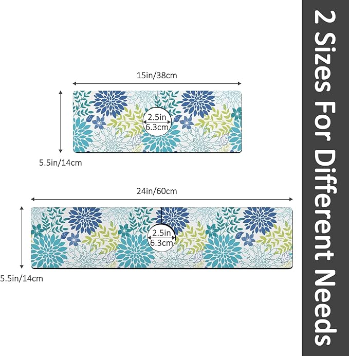24" X 5.5" Kitchen Sink Splash Guard Faucet Mat Flora Super Absorbent Fast Drying Faucet Guard & Draining Mat Sink Splash Guard Behind Faucet for Kitchen, Bathroom