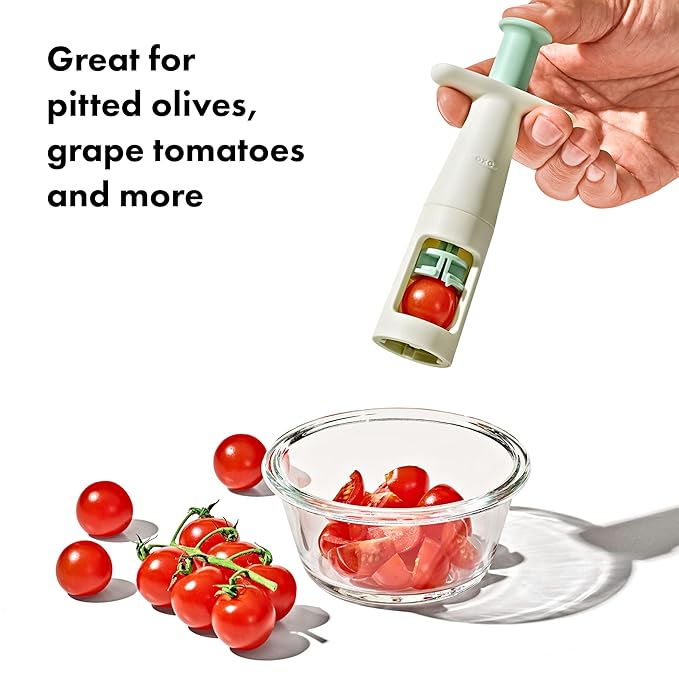 OXO Tot Grape Cutter, Opal, Cuts Cherry Tomatoes and More, Baby Essentials