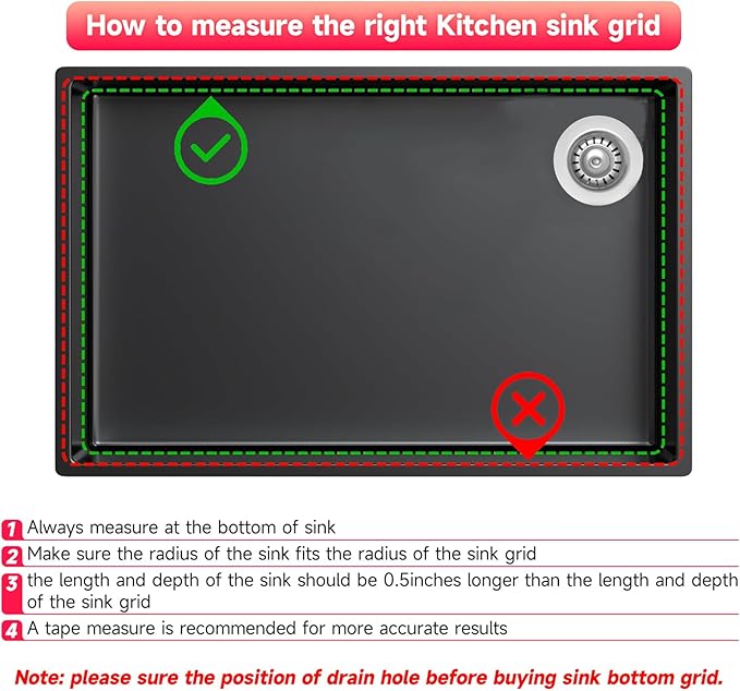 14.5" x 23.2" Stainless Steel Sink Protectors for Kitchen Sink for Kohler Whitehaven K-6486 &K-6487, Includes Left and Right Racks, Sink Grid for Bottom of Kitchen Sink with Rubber Feet