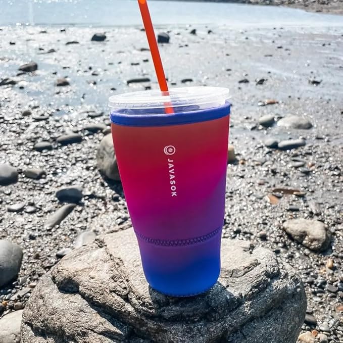 Sok It JavaSok Iced Coffee & Cold Soda Insulated Neoprene Cup Sleeve (Twilight, XXLarge: 44-48oz)