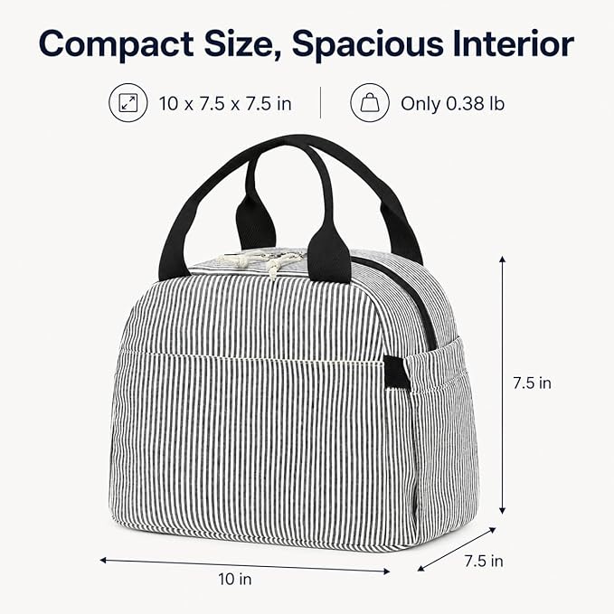 Bluboon Lunch Box for Women Men Cute Lunch Bag Reusable Insulated Lunch Bags Large Capacity Lunchbox Cooler for Work Picnic or Travel