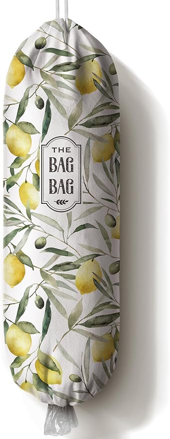 Lemon Plastic Bag Holder,Grocery Bag Holder Organizer Storage for Plastic Bags Groceries Store 23" x 9"