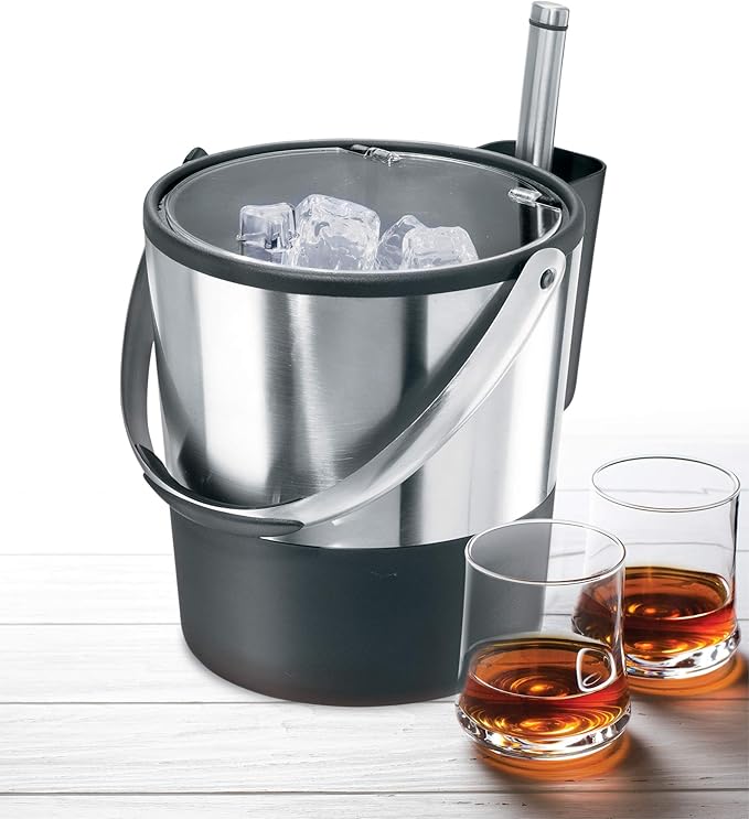 Oggi Insulated Ice Bucket (4 Quart) and Acrylic Oval Party Tub