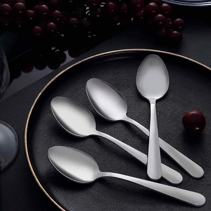 Unokit 36-Piece Tea Spoons Set Silverware - Only for Home, Kitchen or Restaurant - Mirror Polished, Dishwasher Safe 6.7 inch Stainless Steel Spoon, Dessert, Table, Silverware Spoons