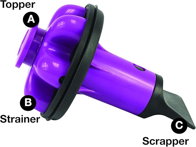 Danco 10762A | Disposal Genie II Garbage Disposal Strainer and Stopper, Kitchen Sink Drain Splash Guard with Food Scraper, Fuchsia, 1-Pack