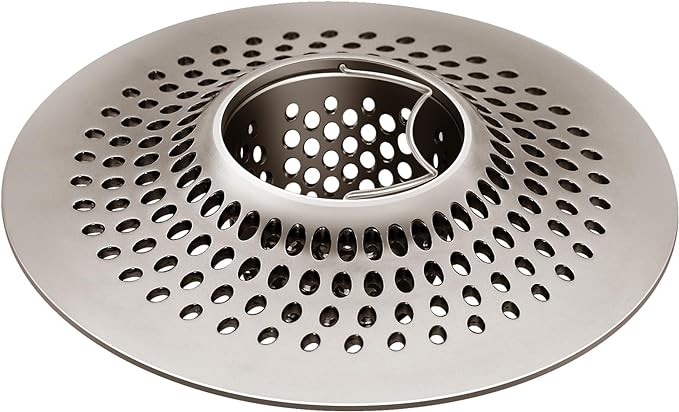 LEKEYE Shower Drain Hair Catcher/Bathroom Drain Cover/Bathtub Drain Strainer/Shower Stall Drain Protector(Brushed Nickel)