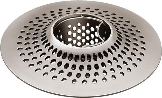 LEKEYE Shower Drain Hair Catcher/Bathroom Drain Cover/Bathtub Drain Strainer/Shower Stall Drain Protector(Brushed Nickel)