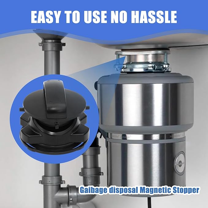 Garbage Disposal Stopper 75257 Magnetic Stopper, for Insin-kerator Garbage Disposal Parts,Turn Cover Control Disposer On and Off