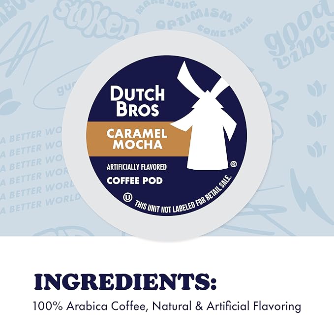 Dutch Bros Caramel Mocha Flavored Coffee inspired by Caramelizer®, 60 Count, Medium Roast, Single Serve Coffee Pods for Keurig K-Cup Brewers
