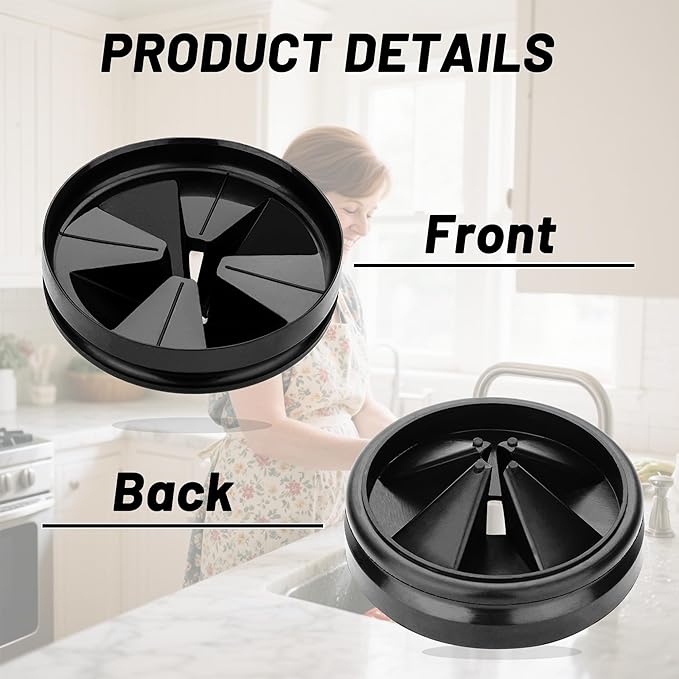 3 3/8" Garbage Disposal Splash Guard QCB-AM for Insinkerator Evolution Series, Removable Quiet Sink Rubber Drain Insert, 2026 Upgrade New Design Garbage Disposer Accessories by Katewei