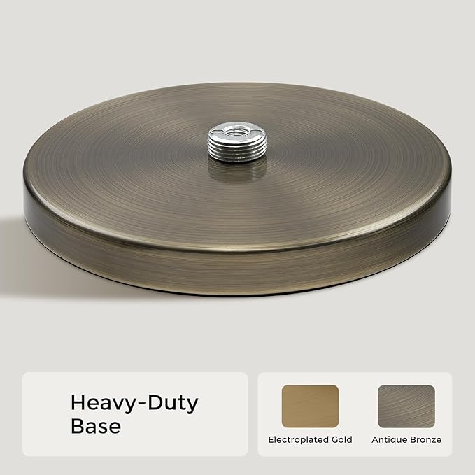 Antique Bronze Paper Towel Holder Countertop, Freestanding Paper Towel Stand with Weighted Non-Slip Base, Easy Assembly, Unique Decorative End Cap for Kitchen and Bathroom