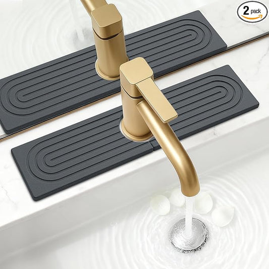 Small Quick Drying Stone Sink Protectors for Kitchen Sink Water Absorbing Diatomite Faucet Mat Stone Drying Mat for Bathroom Counter Kitchen Decor And Accessories Sponge Holder