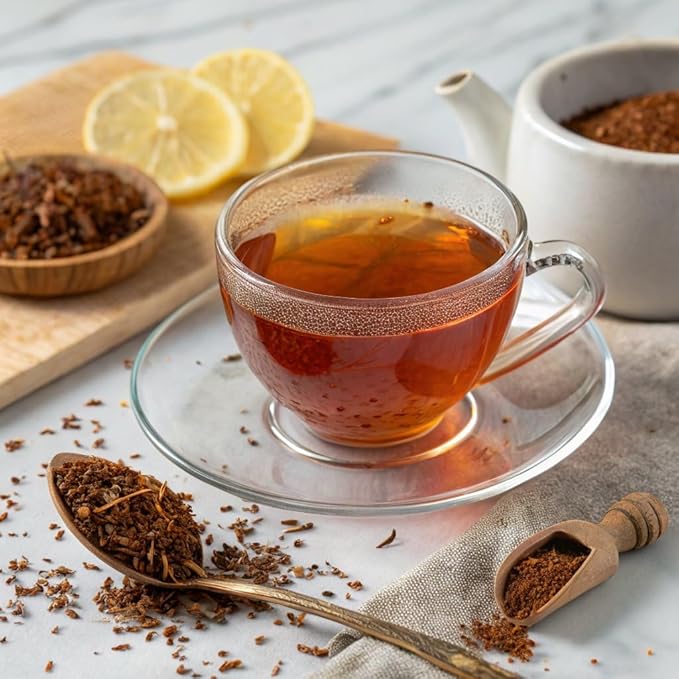 Gardenika Organic Earl Grey Rooibos Red Loose Leaf Tea with Bergamot Oil - 4 oz | Caffeine-Free Herbal Tea | Antioxidant Rich & Kosher Certified