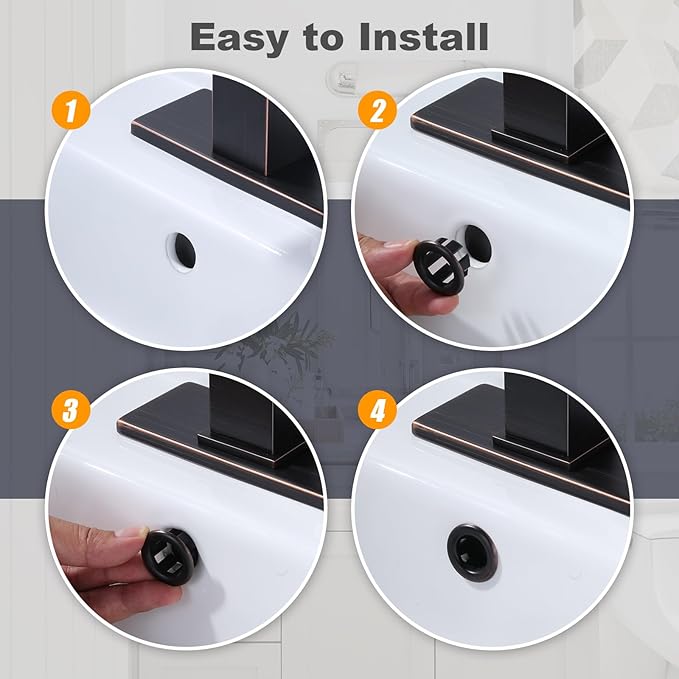Sink Overflow Ring Oil Rubbed Bronze: ARCORA 2 Pack Bathroom Kitchen Sink Basin Trim Overflow Cover Hole Insert Cap