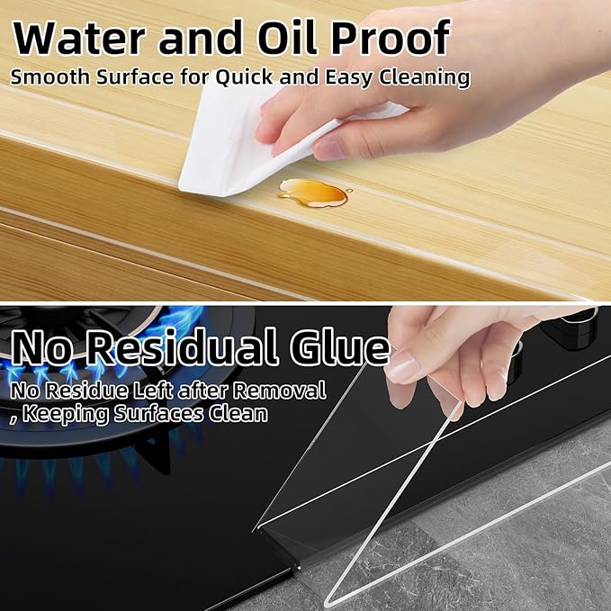 2 Pack Clear Edge Protector Safe 1.2inX3.3FT(6.6FT Total) Corner Protector, Anti-Sharp Edge Protector, for Furniture, Drawers, Tables, Cabinets