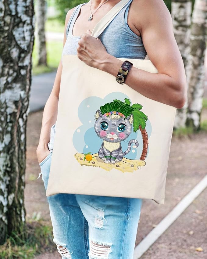Lzerking 24 Pack Canvas Tote Bags for Sublimation, Painting, HTV - 10oz Non-Shrink Thick Fabric, 14x15 Inch Blank Tote Bags Bulk for DIY & Custom Gifts