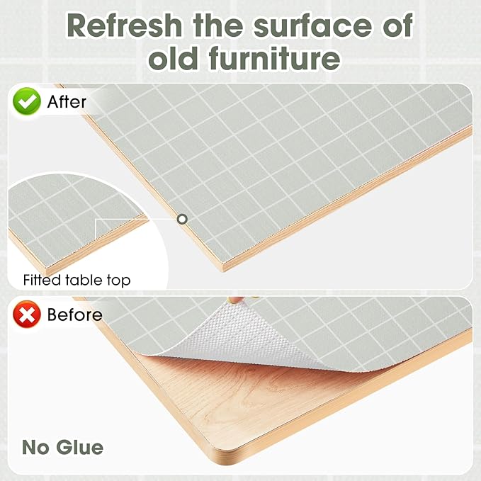 Drawer and Shelf Liner, Non-Slip Kitchen Cabinet Liners Non-Adhesive Thick Strong Grip Waterproof Washable Mats Protect Dresser Shelves Cupboard Bathroom Cabinets, Light Green, 24 in X 20 FT