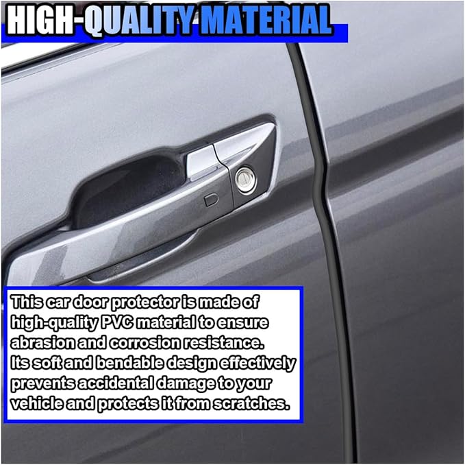 16Ft (5M) Car Door Edge Protector, Anti-Collision Car Door Entry Guard Protective Strip, No Glue Automotive Trim Doors Edge Guard (Black)