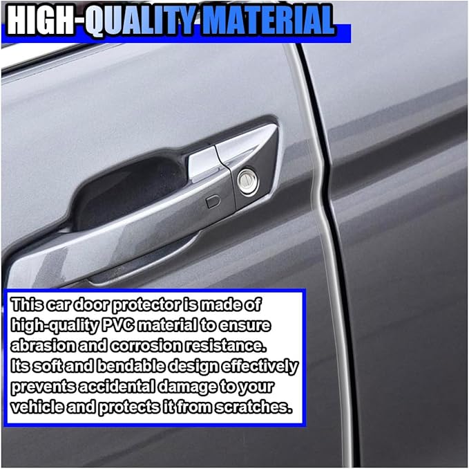 16Ft (5M) Car Door Edge Protector, Anti-Collision Car Door Entry Guard Protective Strip, No Glue Automotive Trim Doors Edge Guard (Clear)