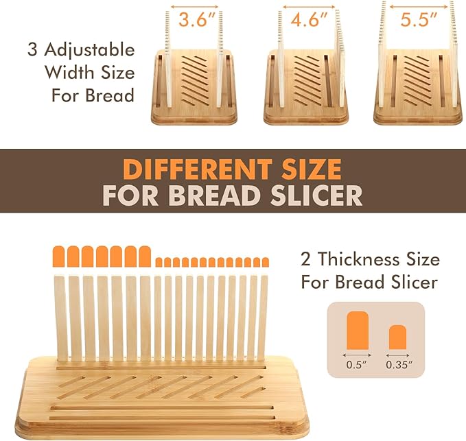 RYTOXILO Bread Slicer with Bread Box, Green Bread Storage Container for Kitchen Countertop with Multifunction Bamboo Lid, 3 in 1 Breadbox for Loaf Slicing & Tray, Bread Holder for Kitchen Counter