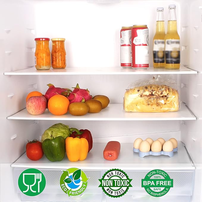 Shelf Liner, Non-Slip Cabinet Liner, Washable Oil-Proof for Kitchen Cabinet, Shelves, Refrigerator, Storage, Desks, 12 Inches x 10 FT, Non Adhesive Drawers Liner… (12 Inches x 10 FT x 6 Rolls)