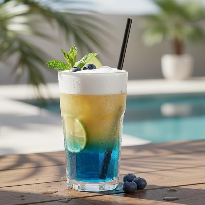 Tomnk 300pcs Straws Disposable, 8.25 Inches Plastic Straws, Plastic Drinking Straws for Tumblers and Ice Coffee