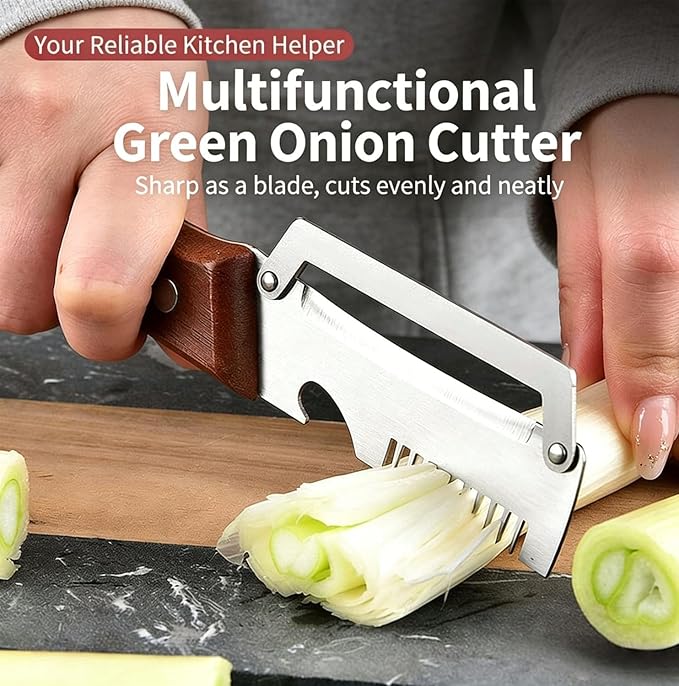 Multifunctional Vegetable Peeler with Wooden Handle and Bottle Opener, Stainless Steel Peelers for Kitchen, Multi Functional Vegetable Peeler for Fruit Potato Carrot Pumpkin Zucchini（1-PACK）