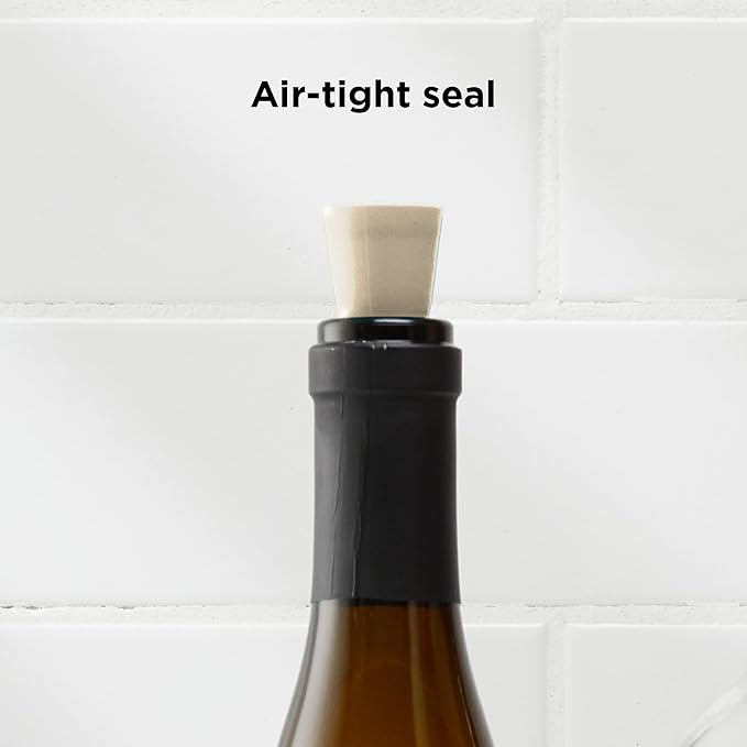 Rabbit Wine Stoppers and Beverage Bottle Stoppers, Silicone Set of 2