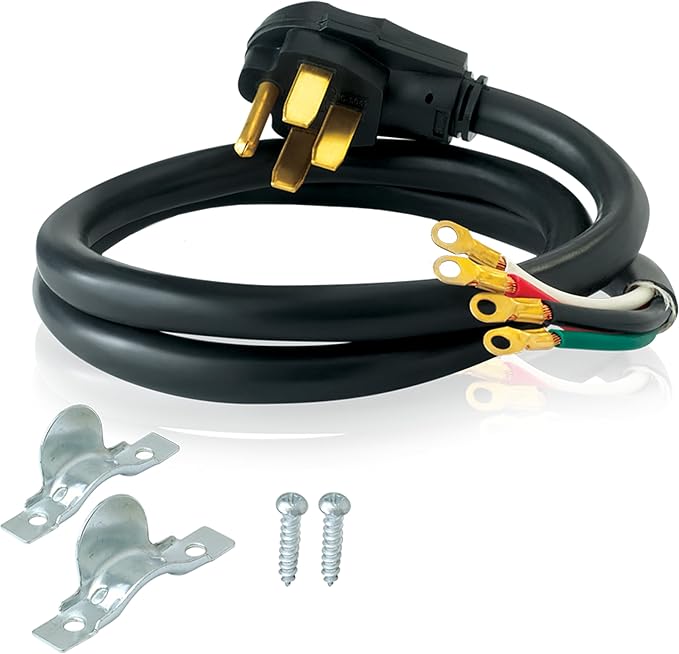 Eastman 6 Feet Electric Range Cord, 40 Amps 4-Prong Wire, 61273