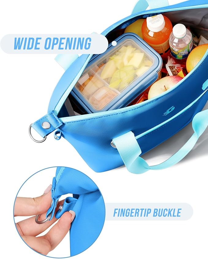 GLORIEROO Pastel Lunch Box Women | Insulated Soft Waterproof Leakproof Lunch Bag Cooler | Adjustable Strap | BPA-Free